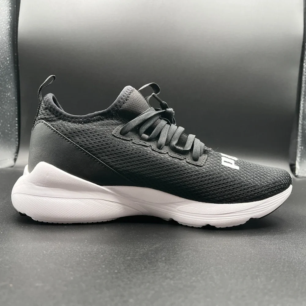 Puma Locell 195425-01 Sneakers Women 9 Black Mesh Lace Up Athletic Running Shoes